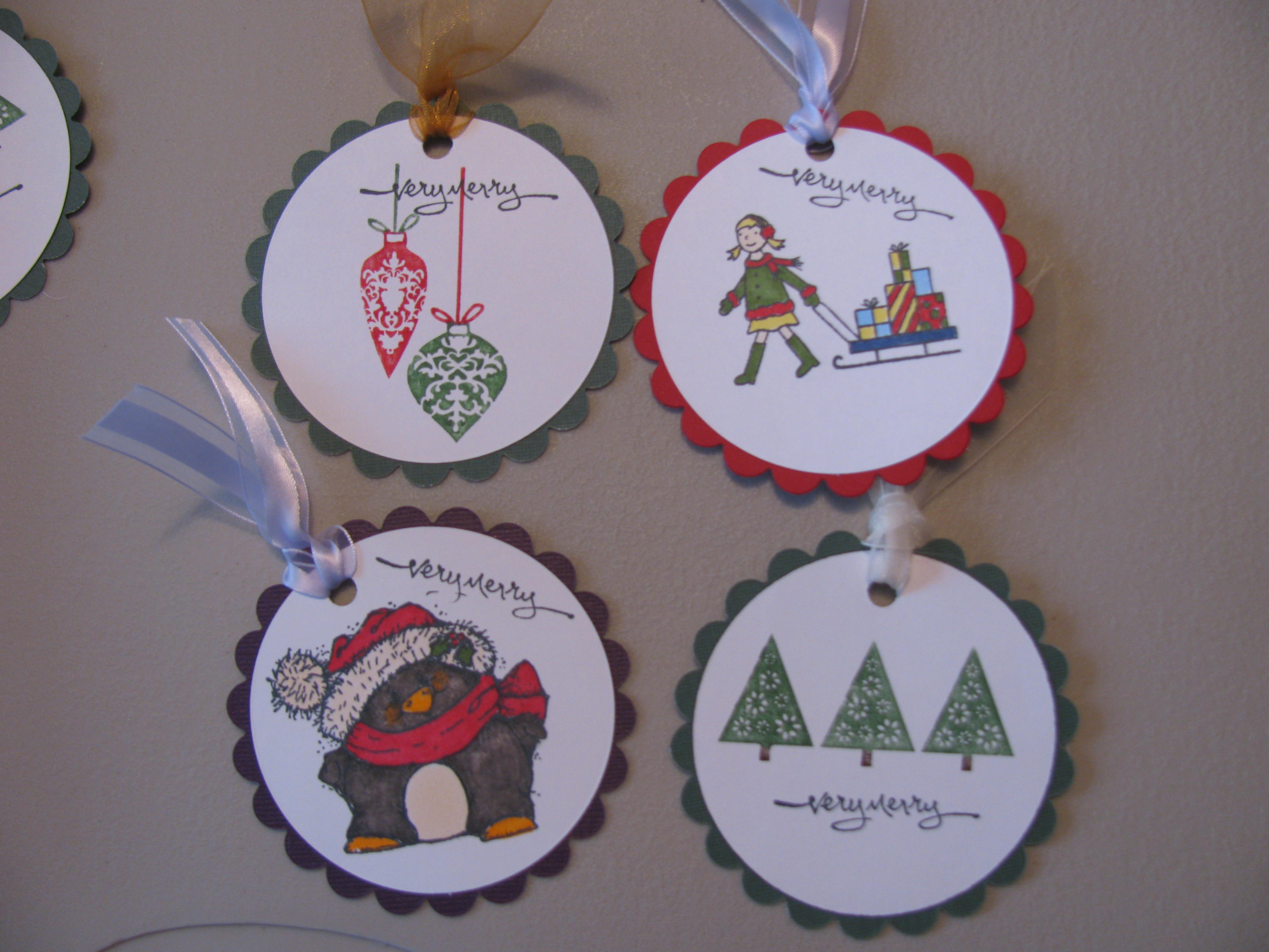 Christmas handmade tags  Karens Handmade Cards